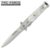 4 Inch Closed Stiletto Style Assisted Knife With White Pearl Handle - TOPHATTER'S ARMORY DEALS Collectible Weapons - Tophatter Daily Deals