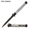 Huge Italian Stiletto Style Spring Assist Knife - White Pearl Handle - TOPHATTER'S ARMORY DEALS Collectible Weapons - Tophatter Daily Deals