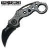 5" Grey Karambit Spring Assisted Combat Folding Knife Collectible Weapons - Tophatter Daily Deals