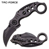 Tac Force 5 Inches Closed Spring Assisted Folder With Stone Wash Stainless Steel Handle - Tophatter's Army Products & Self Defense Collectible Weapons - Tophatter Daily Deals