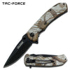 Brown Camo Handle Spring Assisted Knife With Pocket Clip - 4.25" Closed In Length - Tophatter's Army Products & Self Defense Collectible Weapons - Tophatter Daily Deals