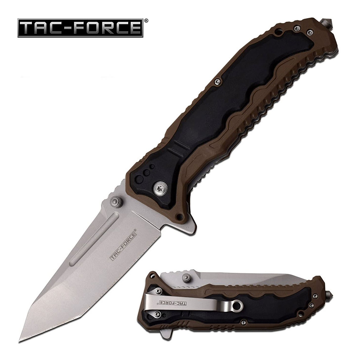 3.75" Tanto Blade Spring Assist Folding Pocket Knife Black Tan Collectible Weapons - Tophatter Daily Deals