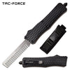 Automatic Beard Comb Out the Front Black Hexagon Handle - Tophatter's Army Products & Self Defense Collectible Weapons - Tophatter Daily Deals