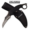 4" Serrated Silver Blade Full Tang Combat Tactical Karambit Knife - TOPHATTER'S ARMORY DEALS Collectible Weapons - Tophatter Daily Deals