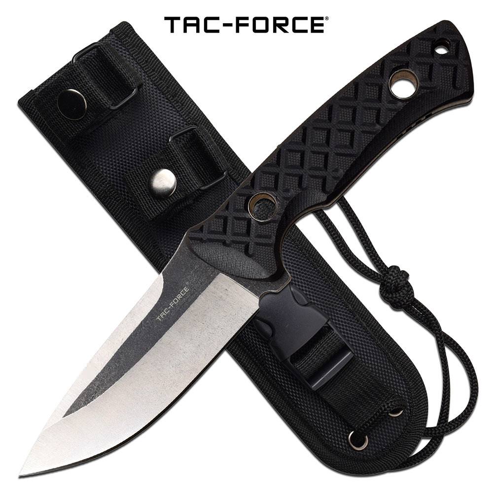 Tactical Combat Knife Fixed Blade Full Tang Black G10 Handle With Sheath - Tophatter's Guns'N'Weapons Store Collectible Weapons - Tophatter Daily Deals