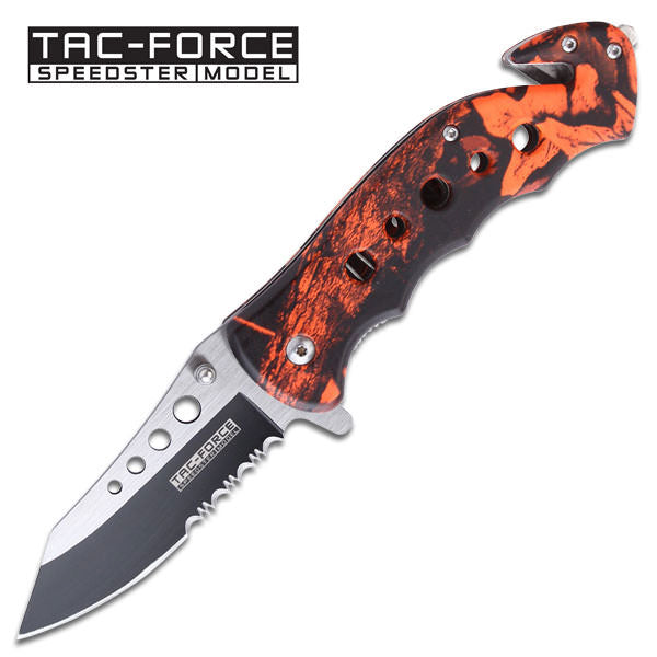 Spring Assist - 'Legal Automatic' Knife - Red Camo Handle Collectible Weapons - Tophatter Daily Deals