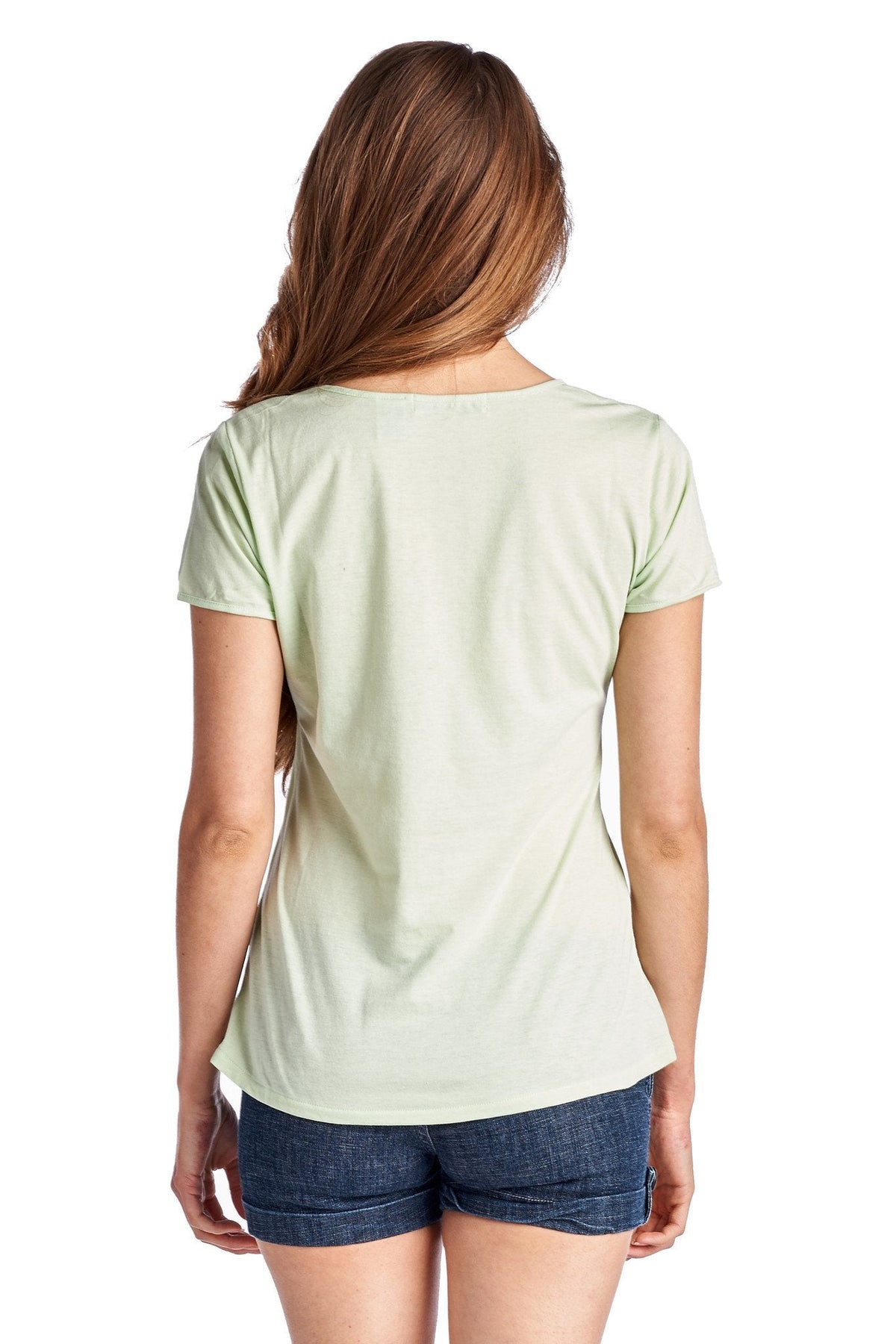 Women's Short Sleeve Rose Embroidered V-Neck Tee Tops - Tophatter Daily Deals