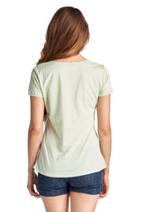 Women's Short Sleeve Rose Embroidered V-Neck Tee Tops - Tophatter Daily Deals