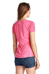Women's Short Sleeve Rose Embroidered V-Neck Tee Tops - Tophatter Daily Deals