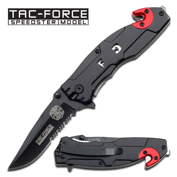 Fire Department Rescue Folder Spring Assisted Knife - Tophatter's Guns'N'Weapons Store Collectible Weapons - Tophatter Daily Deals