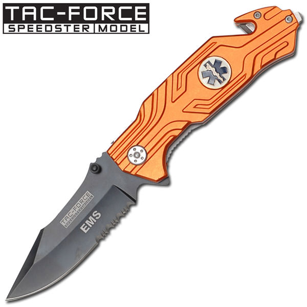 EMT EMS Rescue Style Assisted Opening Pocket Knife - TOPHATTER'S ARMORY DEALS Collectible Weapons - Tophatter Daily Deals