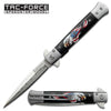 Italian Stiletto Style Spring Assisted Opening - Eagle USA Flag - TOPHATTER'S ARMORY DEALS Collectible Weapons - Tophatter Daily Deals