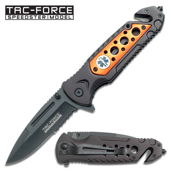 EMS EMT ' Rescue Folder Spring Assist Knife 4.5 Inch closed Collectible Weapons - Tophatter Daily Deals