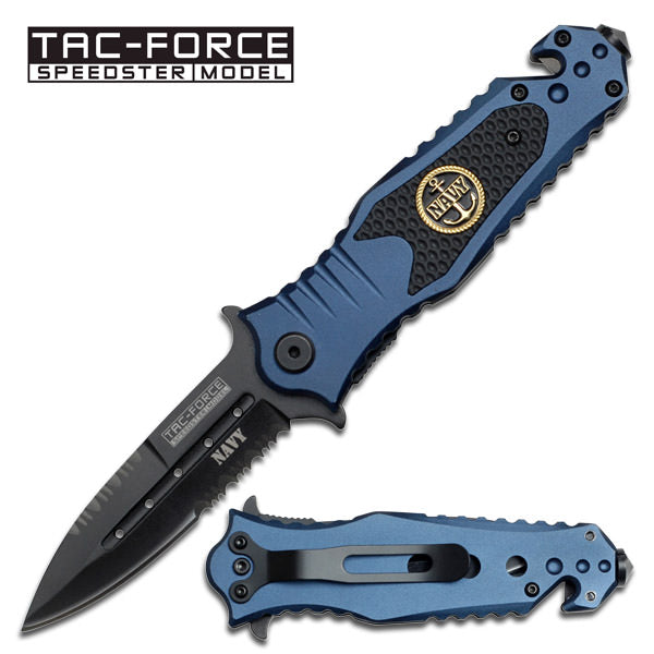 Spring Assist - 'Legal Auto Knife' - Tactical Spike Navy - Tophatter's Army Products & Self Defense Collectible Weapons - Tophatter Daily Deals