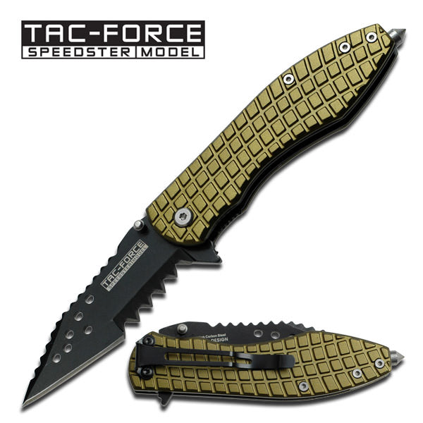 Green Mutilator Spring Assisted Opening Pocket Knife - 4 Inch - Tophatter Daily Deals