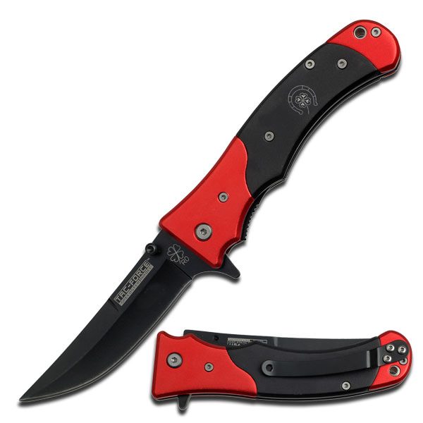 Red Tactical Assisted Opening Folding Pocket Knife 4.5 Inch Closed Collectible Weapons - Tophatter Daily Deals