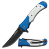 Blue Tactical Assisted Opening Folding Pocket Knife 4.5 Inch Closed - Tophatter's Army Products & Self Defense Collectible Weapons - Tophatter Daily Deals