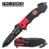 4.5" Closed Fire Fighter Rescue Spring Assist Knife With Clip - TOPHATTER'S ARMORY DEALS Collectible Weapons - Tophatter Daily Deals