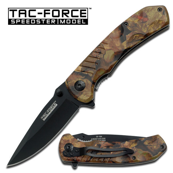 Hunter Camo Spring Assisted Folding Pocket Knife - TOPHATTER'S ARMORY DEALS Collectible Weapons - Tophatter Daily Deals