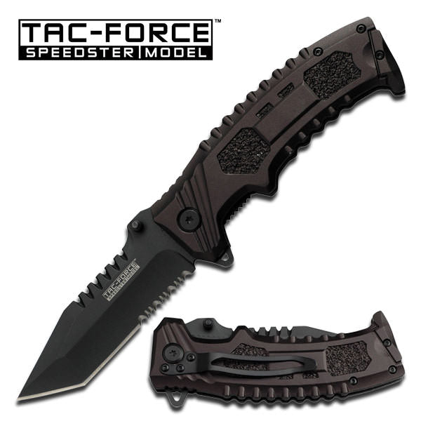 All Black Combat Spring Assisted Folding Pocket Knife - Tophatter's Guns'N'Weapons Store Collectible Weapons - Tophatter Daily Deals