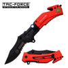 Fire Fighter Tactical Rescue Spring Assist Pocket Knife With LED Light - TOPHATTER'S ARMORY DEALS Collectible Weapons - Tophatter Daily Deals