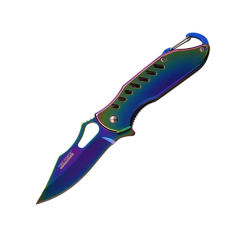 Executive Rainbow Speedster Spring Assisted Folding Pocket Knife Collectible Weapons - Tophatter Daily Deals