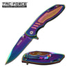 Tac-Force Speedster Model Spring Assisted Knife Full Rainbow Ti-Coated - TOPHATTER'S ARMORY DEALS Collectible Weapons - Tophatter Daily Deals