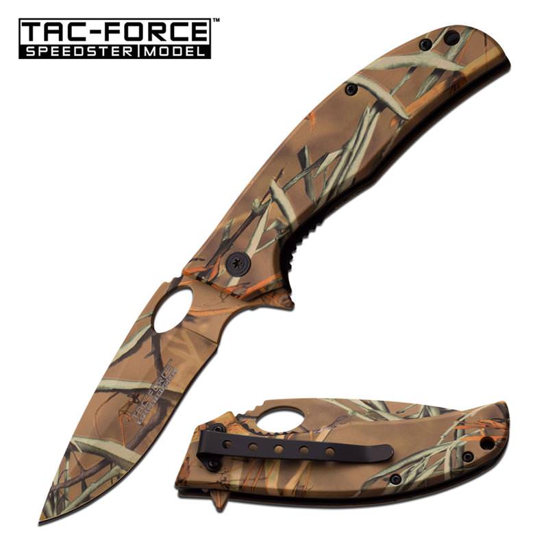 Tac-Force Dead Tree Camo Spring Assisted Knife - Tophatter's Guns'N'Weapons Store - FREE SHIPPING Collectible Weapons - Tophatter Daily Deals