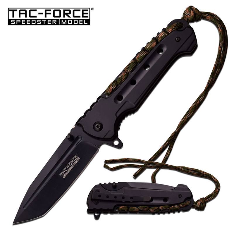 Tac-Force 4.75 Inch Closed Lanyard Handle Spring Assist Knife - TOPHATTER'S ARMORY DEALS Collectible Weapons - Tophatter Daily Deals