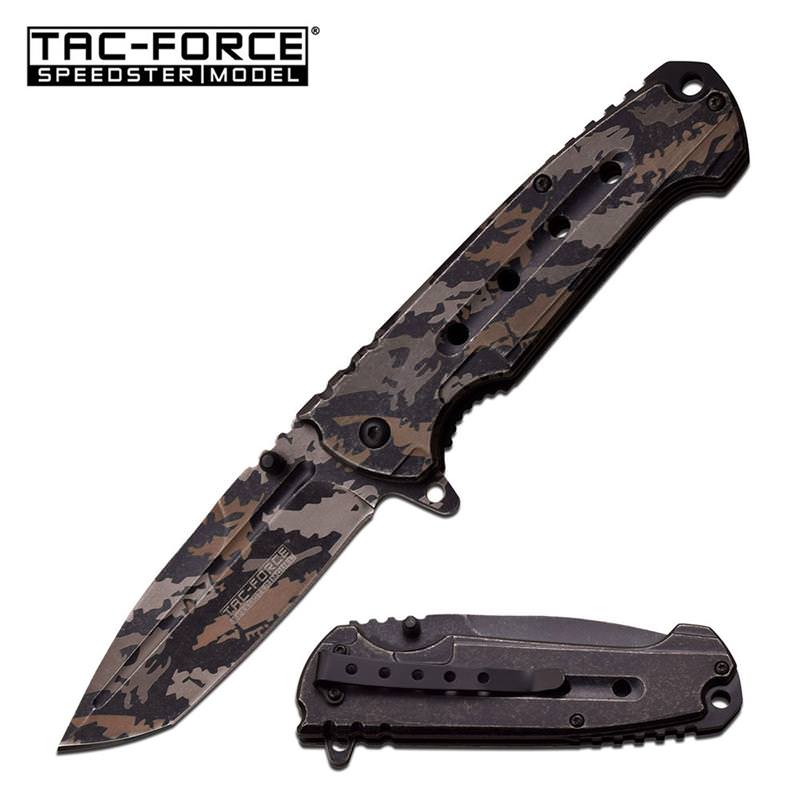 Tac-Force 4.75 Inch Closed Laser Digital Camo Spring Assisted Opening Knife - Tophatter's Guns'N'Weapons Store Collectible Weapons - Tophatter Daily Deals
