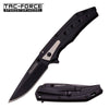 Tac Force 4.5" Closed Tactical Black Spring Assist Knife Slim Blade - TOPHATTER'S ARMORY DEALS Collectible Weapons - Tophatter Daily Deals