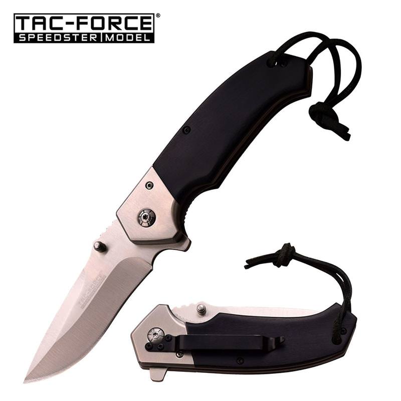 Tac Force Black Wood Tactical Blade Hunter Assisted Open Knife - TOPHATTER'S ARMORY DEALS Collectible Weapons - Tophatter Daily Deals