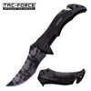 Punisher Skull Blade Black Tactical Rescue Spring Assisted Pocket Knife Collectible Weapons - Tophatter Daily Deals