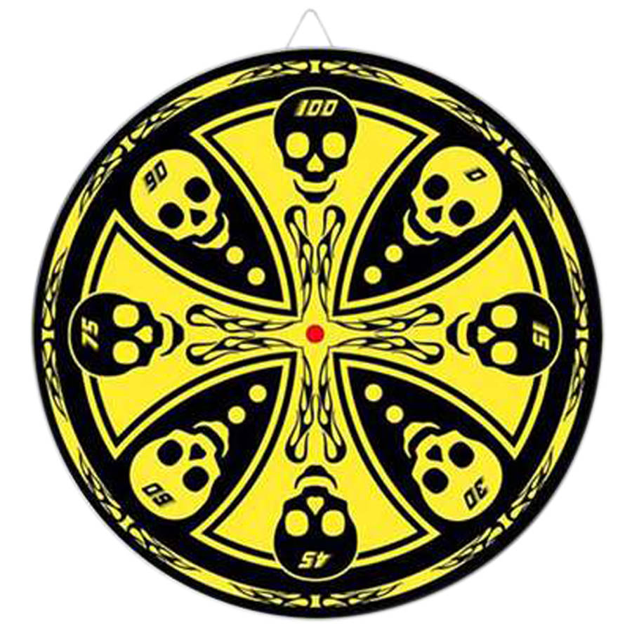 Maltese Cross Skull Throwing Knife Target Dart Board - Tophatter Daily Deals