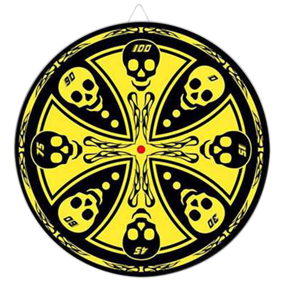 Maltese Cross Skull Throwing Knife Target Dart Board Collectible Weapons - Tophatter Daily Deals