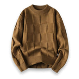 Soft Classic Men's Sweater - Crewneck, Cotton, Office Wear Khaki - Tophatter Daily Deals