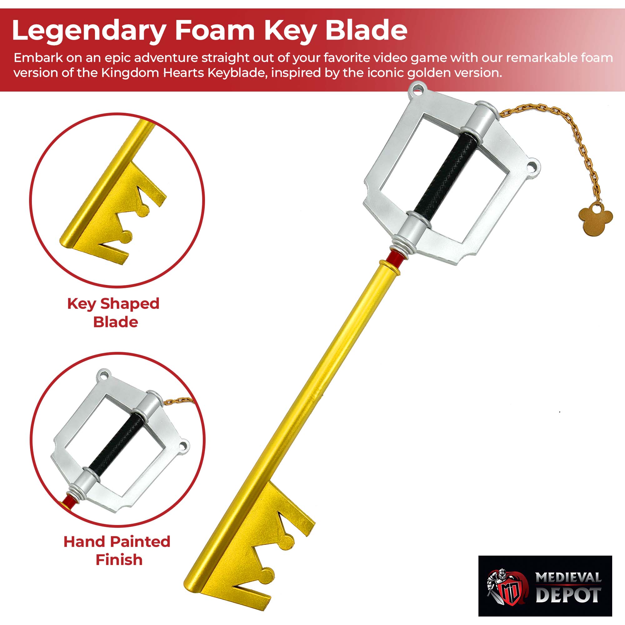 The Legendary Foam Key Blade Majestic Replica from Kingdom of Hearts Foam Products - Tophatter Daily Deals