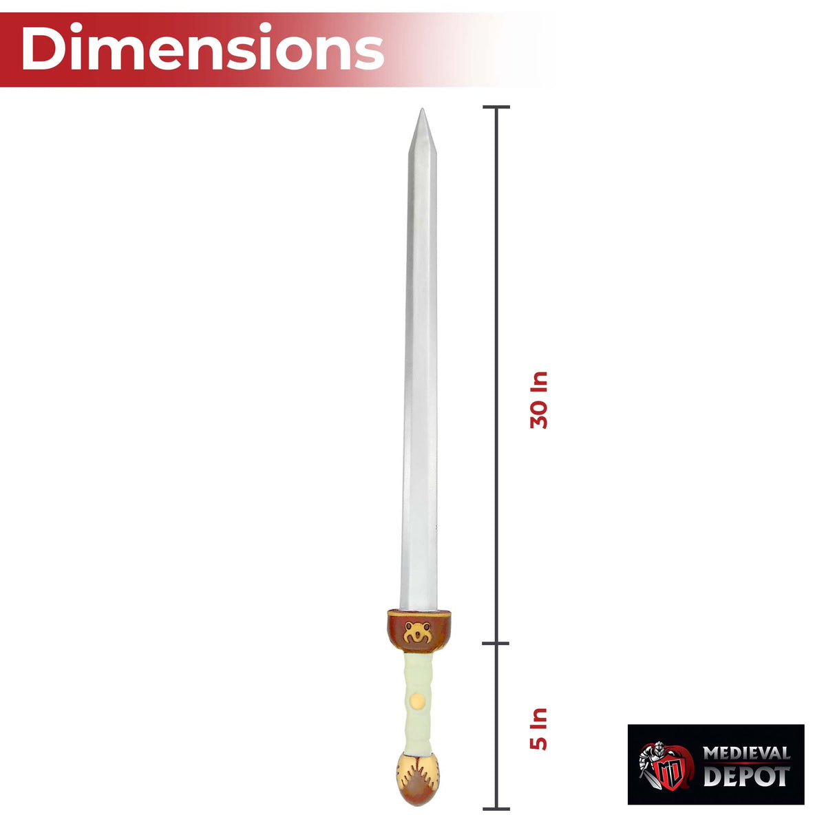 The Spaniard LARP Foam Roman Gladius Sword swords - Tophatter Daily Deals