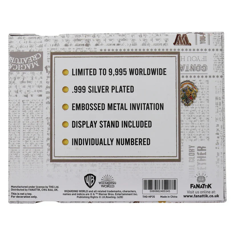 Harry Potter - Limited Edition .999 Silver Plated Replica Yule Ball Ticket Collectible Replica - Tophatter Daily Deals