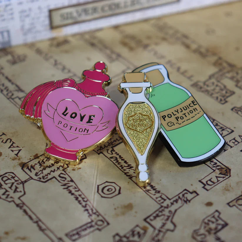 Harry Potter Limited Edition Potions Triple Pin Badge Set Pin Badge - Tophatter Daily Deals