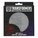 Transformers - Set of 4 Embossed Metal Coasters Coaster Set - Tophatter Daily Deals