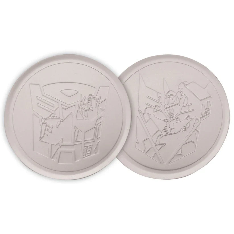 Transformers - Set of 4 Embossed Metal Coasters Coaster Set - Tophatter Daily Deals
