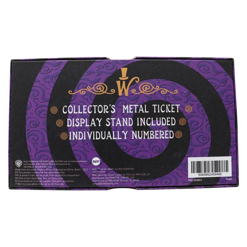 Willy Wonka and the Chocolate Factory - Collector's Edition Replica Golden Ticket Collectible Replica - Tophatter Daily Deals