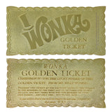Willy Wonka and the Chocolate Factory - Collector's Edition Replica Golden Ticket Collectible Replica - Tophatter Daily Deals