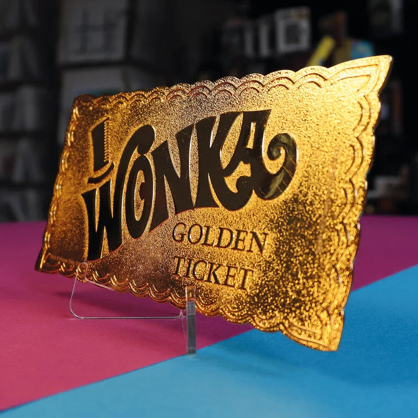 Willy Wonka and the Chocolate Factory - Collector's Edition Replica Golden Ticket Collectible Replica - Tophatter Daily Deals