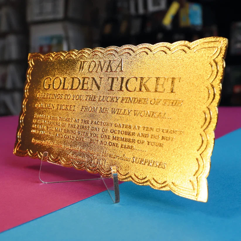 Willy Wonka and the Chocolate Factory - Collector's Edition Replica Golden Ticket Collectible Replica - Tophatter Daily Deals