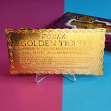 Willy Wonka and the Chocolate Factory - Collector's Edition Replica Golden Ticket Collectible Replica - Tophatter Daily Deals