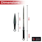 Three Piece Ninja Sword Throwing Knife Set swords - Tophatter Daily Deals