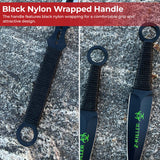 Three Piece Ninja Sword Throwing Knife Set swords - Tophatter Daily Deals