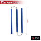Three Sectional Staff Training Foam Padded Blue ninja & martial arts - Tophatter Daily Deals